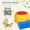 Outsunny 5 PCS Kids Stepping Stones Balance Beam w/ Non-Slip Surface and Bottom, Balance River Stones for Toddler