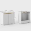kleankin Modern Bathroom Sink Cabinet, Floor Standing Under Sink Cabinet, Freestanding Storage Cupboard with Double Doors, White