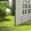 Outsunny Gazebo Side Panels with Window for 3x3(m) or 3x6m Gazebo Canopy, 2 Pack Sides Replacement, White