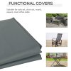 Outsunny Rectangular Patio Garden Furniture Cover Waterproof for 3 Seater Sofa Bistro Set, UV Resistant Protection 600D Oxford Fabric Rattan Lounge Clean Cover, 190 x 72 x 76cm