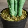 Outsunny 125cm/4FT Artificial Palm Plant Decorative Tree with Nursery Pot, Fake Plastic Indoor Outdoor Home Office D??cor, Green