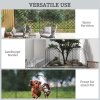 Outsunny Decorative Garden Fencing, 43in x 11.4ft Outdoor Picket Fence Panels, 4PCs Rustproof Steel Wire Landscape Flower Bed Border Edging Animal Barrier, Swirls