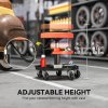 HOMCOM Rolling Mechanic Stool, 135kg Capacity Workshop Stool, 360?? Swivel Roller Padded Creeper Seat with Wheels, Tool Trays Storage for Garage, Shop, Auto Repair, Yellow