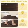 AIYAPLAY Kids Soft Play Set, 7 Piece Foam Climbing Blocks with Detachable Cover, Baby Indoor Climb and Crawl Foam Play Set for Toddlers, Preschoolers, Brown