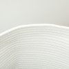 HOMCOM 36L Laundry Hamper, Cotton Rope Laundry Basket with Handles, Collapsible Washing Bin, 38 x 45cm, Cream White