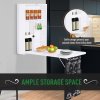 HOMCOM Folding Wall-Mounted Drop-Leaf Table, Convertible Wall Table With Chalkboard and Storage Shelf, Multifunctional Floating Desk for Home Office