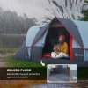 Outsunny 5-6 Man Dome Camping Tent Hiking Shelter UV Protection 3000mm Water Resistant Tunnel Tent