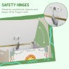AIYAPLAY Toy Box with Lid, Toy Chest with Safety Hinges for Kids Boys Girls, Kids Storage Box for Living Room, Playroom, Nursery, Bedroom, Green