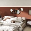 HOMCOM Metal Wall Art, Modern Decorative Mirror Decor, Hanging Home Wall Decoration for Living Room Bedroom Dining Room, Gold Tone