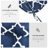 Outsunny Chair Cushions Seat Pads, Set of 2, Indoor Outdoor Seat Cushions with Ties and Tufted Design for Garden Dining Chairs, Blue