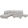 Outsunny 3 Pieces Rattan Garden Furniture Set, Wicker Garden Sofa Set with 3-Seater Sofa, Loveseat, Coffee Table, Side Table & Cushions, 5-Seater Outdoor Furniture Set, Grey