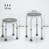 HOMCOM 360° Swivel Seat Bath Shower Stool, Adjustable Height Shower Chair with Aluminium Frame Non-Slip Feet Chair Safe Support Home Assistance, Grey