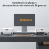 HOMCOM Dual Monitor Stand Riser with 2 Drawers, Adjustable Length and Angle, 116cm Monitor Riser for Laptop, Computer, PC, Small Printer, White