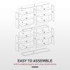 HOMCOM 720 CD/396 DVD Storage Unit, 396 Blu-ray Media Storage Shelf with 16 Compartments and 12 Adjustable Shelves, CD Tower for Living Room, Bedroom, Office