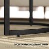 HOMCOM Round Nesting Coffee Table Set of 2, Large Stacking End Side Table with Steel Frame for Living Room, Bedroom, Home Office, 78.5 x 78.5 x 46.5 cm, Marble White