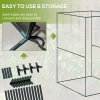 Outsunny Fruit Cage Bird Netting, Vegetable Plant Protection Tent with Zipped Door, Anti Bird, Insects, Small Animals, 1.2 x 1.2 x 1.8m, Dark Green