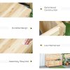 Outsunny Garden Arch Wood Bench Outdoor Storage Box Garden Furniture Chair 115L x 45W x 75Hcm, Natural