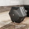 HOMCOM 2x12.5KG Rubber Hex Dumbbell Portable Hand Weights Dumbbell for Home Gym Workout Fitness