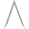 Outsunny Garden Cucumber Trellis for Climbing Plants, A-Frame Trellis Plant Support with Climbing Net, DIY Adjustable Cucumber Support Frame for Raised Bed, Vegetables, Flowers, Fruit, Green