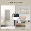 HOMCOM Rectangle Wall Mirror, 110 x 50cm Window Style Vanity Mirror with Metal Frame, Decorative Hanging Mirror for Living Room, Bedroom, Entryway, Vertical or Horizontal, Gold Tone