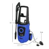 DURHAND 1800W High Pressure Washer, 150 Bar Pressure, 510 L/h Flow, High-Performance Portable Power Washer Jet Wash Cleaner with 6M Hose, Snow Foam Bottle for Garden, Car, Furniture, Blue