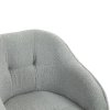 HOMCOM Office Chair, Teddy Fleece Swivel Computer Desk Chair, Makeup Vanity Seat with Adjustable Height for Home Study Bedroom, Grey