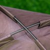 PawHut Raised Dog Bed Waterproof Elevated Pet Cot with Breathable Mesh UV Protection Canopy Brown, for Small Dogs, 61 x 46 x 62cm