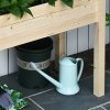 Outsunny Raised Bed for Garden, Wooden Elevated Planter Box with Bed Liner, for Flower Vegetable Herb, 86L x 46W x 76Hcm