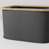 HOMCOM Laundry Basket, 36L Collapsible Laundry Hamper with Groove Handles, Washing Basket for Bathroom, Bedroom, Laundry Room, Black