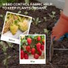 Outsunny 2m x 100m Heavy Duty Weed Control Membrane, Weed Membrane for Landscaping Driveway Gravel Artificial Grass Lawn Underlay, Black