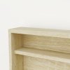 HOMCOM 5-Tier Wall Display Shelf Unit Cabinet w/ 4 Adjustable Shelves Glass Doors Home Office Ornaments 60x80cm Oak