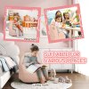 AIYAPLAY Kids Armchair, Bear Shaped Toddler Chair, Baby Armchair for Bedroom Playroom Living Room, for Boys and Girls Aged 18 Months to 3 Years - Pink