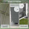 Outsunny 1.2 x 1.8m Garden Storage Shed Tent, Portable Shed Shelter with Galvanised Steel Frame and Large Door, for Motorbike, Garden Tools, Bike Storage