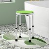 HOMCOM 360 Swivel Seat Bath Shower Stool, Adjustable Height Shower Chair with Aluminium Frame Non-Slip Feet Chair Safe Support Home Assistance