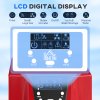 HOMCOM 3L Ice Maker Machine and Water Dispenser, 12kg in 24H, 2 Size Options 9 Ice Cubes Ready in 6-10 Mins Countertop Ice Machine for Home, Kitchen, Office, Bar, Red