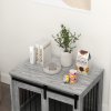 PawHut Dog Crate Furniture, Dog House Furniture Style for Medium Breeds, Pet Kennel with Removable Cushion for Indoor Use, 80 x 54 x 57cm, Grey