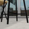 Outsunny Outdoor Coffee Table, Garden PE Rattan Side Table with Plastic Wood Table Top, X-Shape Support for Indoor, Outdoor, Balcony, Patio, Natural Wood Finish