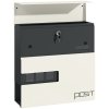 HOMCOM Wall Mounted Post Box with Viewing Window, 2 Lock, Modern Galvanised Steel Mailbox with Copper Core, Weatherproof Letterbox for Outdoor Use, Easy to Install, White