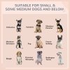 PawHut Wicker Dog Bed, Elevated Rattan Dog House with Removable Cushion and Canopy, for Small and Medium Dogs, 98 x 69 x 70cm - Cream
