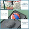 HOMCOM Basketball Hoop Outdoor, Portable Basketball Hoop and Stand with Weighted Base, Portable on Wheels, 1.55-2.1m, for Teens, Juniors, Adults, White