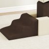 AIYAPLAY Kids Soft Play Set, 7 Piece Foam Climbing Blocks with Detachable Cover, Baby Indoor Climb and Crawl Foam Play Set for Toddlers, Preschoolers, Brown