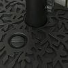 Outsunny Half Round Umbrella Base, Half Patio Parasol Stand Holder for Deck, Garden, 18 kg Capacity Water or 21 kg Capacity Sand, Fit 3.8 cm or 4.8 cm Pole, Black