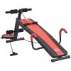 HOMCOM Multifunctional Sit Up Bench Exercise with Resistant Rope and Twist Waist Disc for Home, Office and Gym