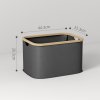 HOMCOM Laundry Basket, 36L Collapsible Laundry Hamper with Groove Handles, Washing Basket for Bathroom, Bedroom, Laundry Room, Black