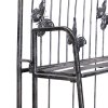 Outsunny 3 Tier Plant Stand Indoor Outdoor, Metal Plant Shelf Flower Display Rack for Potted Plants Garden Balcony Decor, 44 x 25 x 96 cm