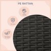 PawHut Wicker Dog Bed, Elevated Rattan Dog House with Removable Cushion and Canopy, for Small and Medium Dogs, 98 x 69 x 70cm - Cream