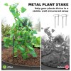 Outsunny Set of 2 Raised Beds for Garden, Outdoor Galvanised Planter Box with Plant Support Stakes, Rubber Strap Edging and Bottomless for Flower, Vegetable, 181 x 93 x 30 cm, Dark Grey