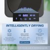 HOMCOM 4kg Vented Tumble Dryer with Deodorize, Smart Mode, 800W Compact Tumble Dryer with Stainless Steel Tub, Front Load, for Flat, Home, RVs, Grey