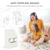 HOMCOM Kids Bookshelf with Storage Drawer, Childrens Bookcase with Wheels, Toy Organiser for Bedroom, Playroom - White