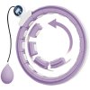 SPORTNOW Smart Weighted Hula Hoop for Adults, Hula Ring with 16 Detachable Knots, 360 Auto-Rotating Ball and Digital Counter, Massage Hula Circle For Weight Loss, Purple